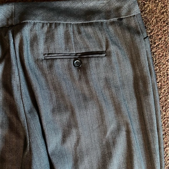 NWT Alfani Trousers In Gray Herringbone. Wide Leg And A Boardroom Esssential. - Picture 7 of 8